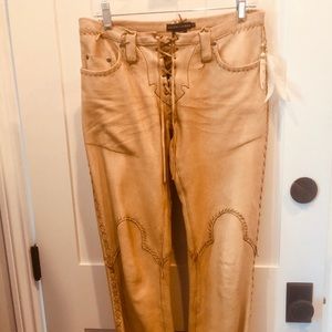 Ralph Lauren Vintage blue label leather pants .